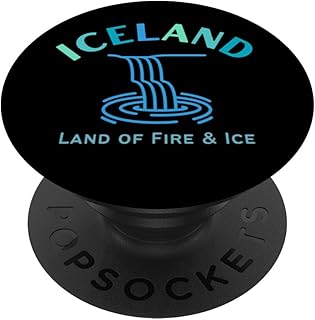 Voyage islandais : cascades en Islande Souvenirs et équipement PopSockets PopGrip Interchangeable