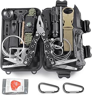14 en 1 Trousse de Survie Trousse de Survie Polyvalente Trousse de Premiers Soins pour Les Sports de Plein Air, Le Camping, l